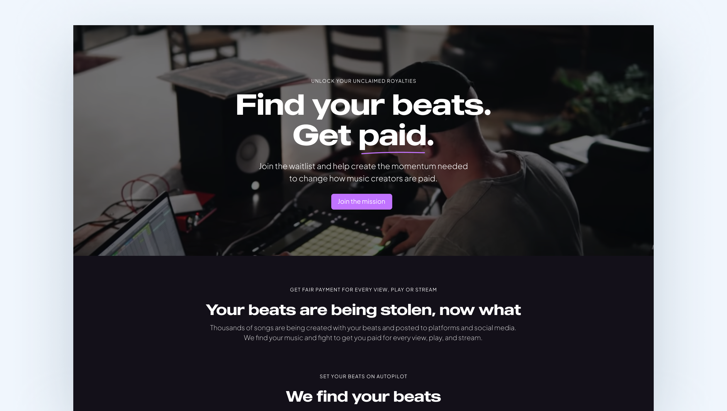Campaign landing page